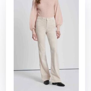 7 For All Mankind Lisha White Velvet Bootcut Jean- Size 30